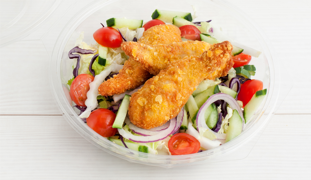 Salad with crispy chicken